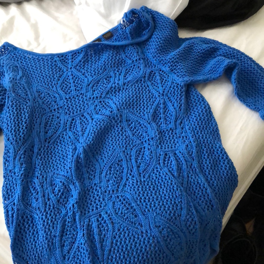 Jeanne Pierre Blue Knit Sweater